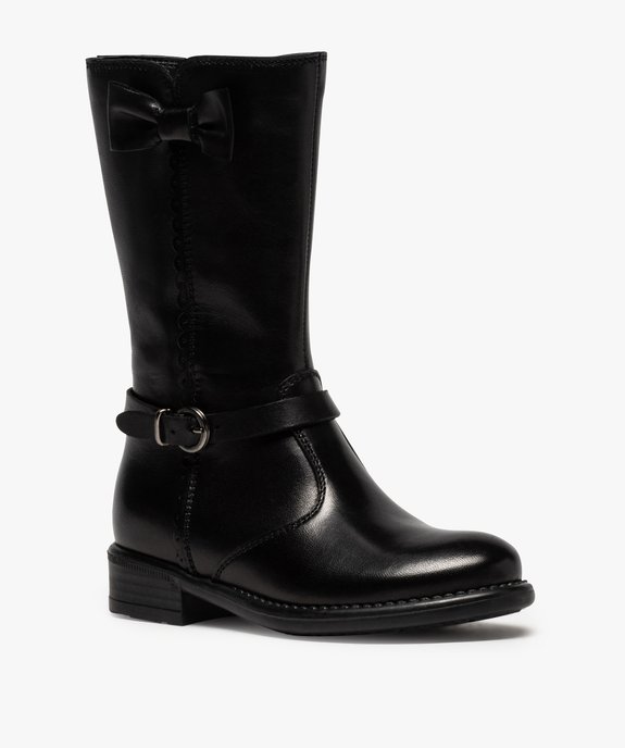 bottes fille cuir