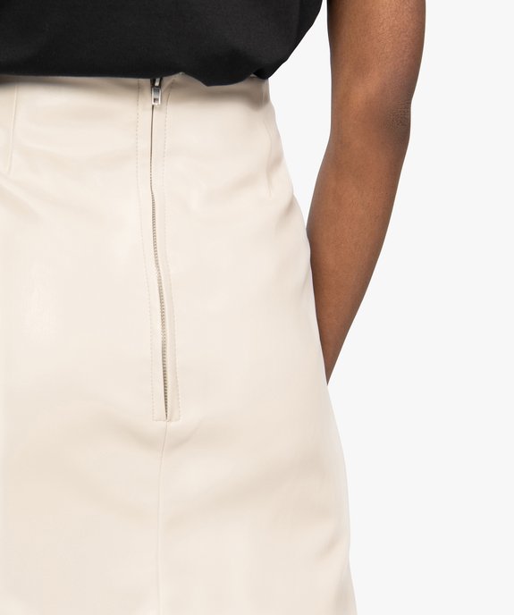 Jupe femme droite avec pinces à la taille vue2 - GEMO(FEMME PAP) - GEMO