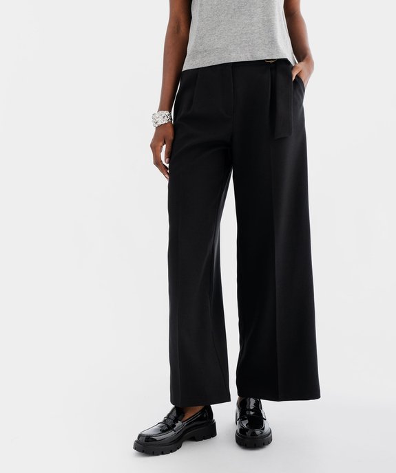 Pantalon large élégant à plis femme vue1 - GEMO(FEMME PAP) - GEMO