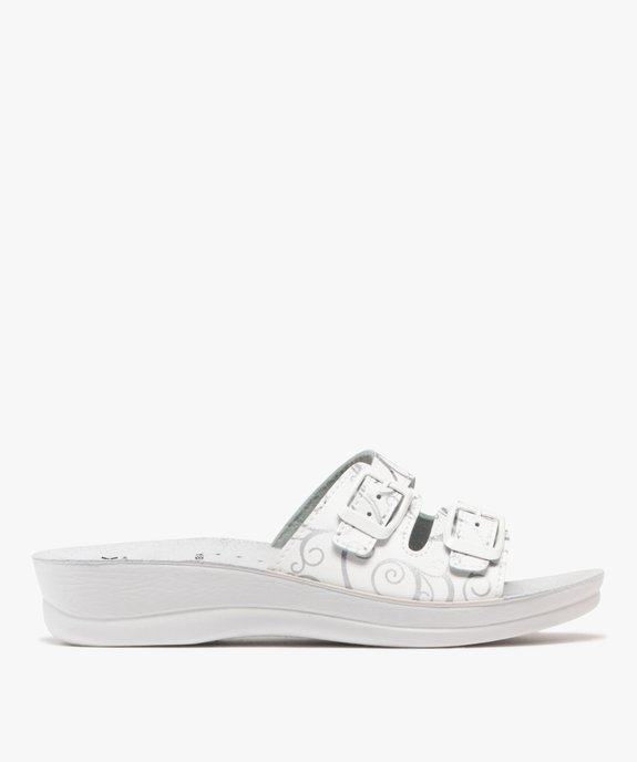 Mules femme confort avec double bride à boucle à motifs vue7 - G'FLEX - GEMO