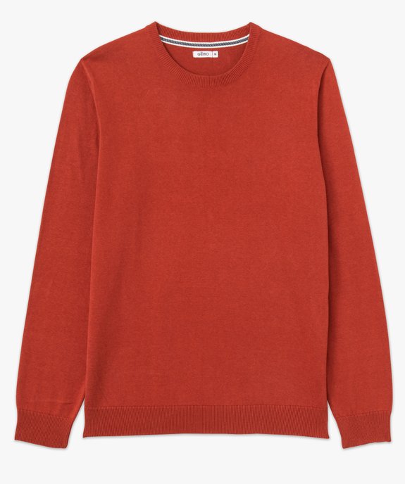 Pull à col rond en coton homme vue4 - GEMO (HOMME) - GEMO