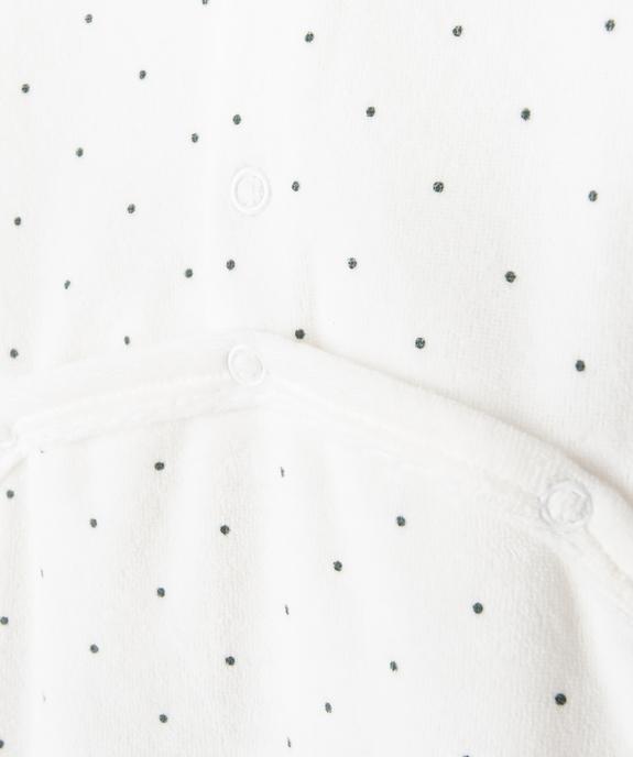 Pyjama en velours à motif lapin bébé fille vue3 - GEMO 4G BEBE - GEMO