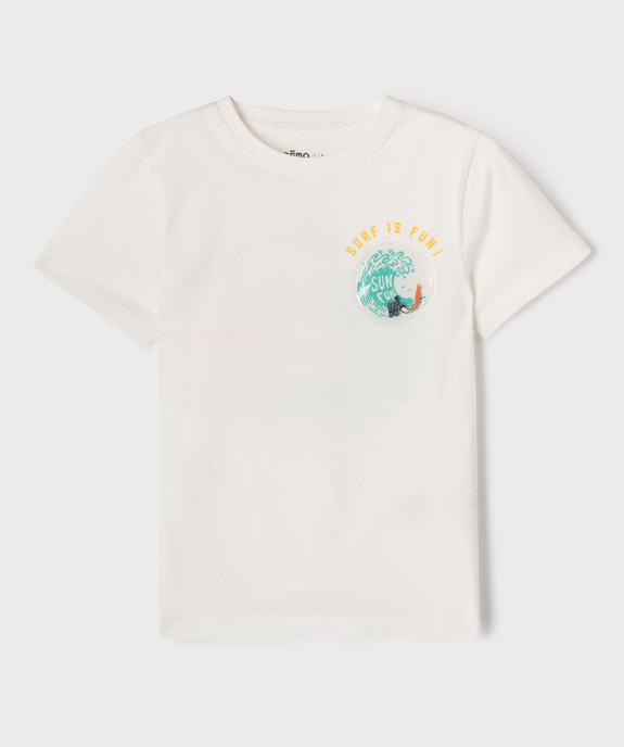T-shirt à motif en relief garçon vue1 - GEMO 4G GARCON - GEMO