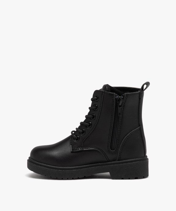 Boots à lacets et semelle crantée style rangers fille vue3 - GEMO (ENFANT) - GEMO