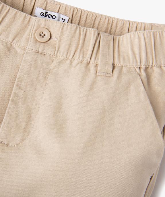 Pantalon chino coupe regular garçon vue6 - GEMO (JUNIOR) - GEMO
