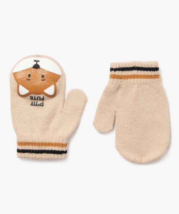 Moufles imprimées renard bébé garçon vue1 - GEMO(BEBE DEBT) - GEMO