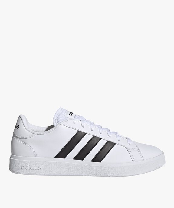 Baskets basses à bandes contrastées homme - Adidas Grand Court Base vue1 - ADIDAS - GEMO