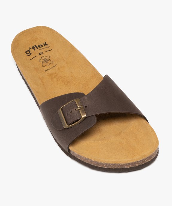 Sandales mules confort 1 bride en cuir homme vue5 - TANEO GEMO FOR GOOD - GEMO