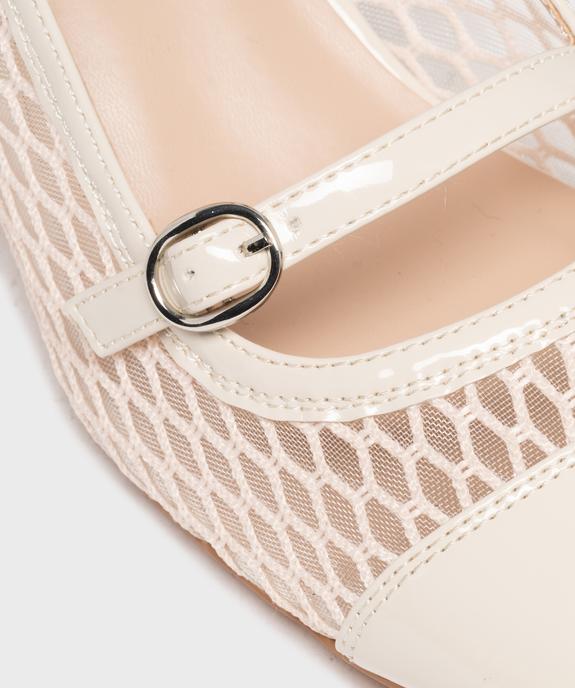 Escarpins slingback en tulle et matière vernie femme - Follow Me vue7 - FOLLOW ME - GEMO