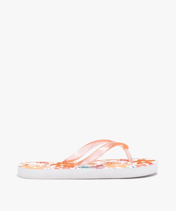 Tongs fille à brides pailletées et semelle imprimée vue2 - GEMO (ENFANT) - GEMO