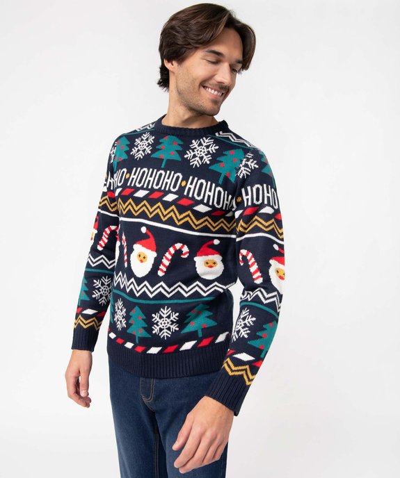 Pull de Noël homme à motif vue2 - GEMO (HOMME) - GEMO