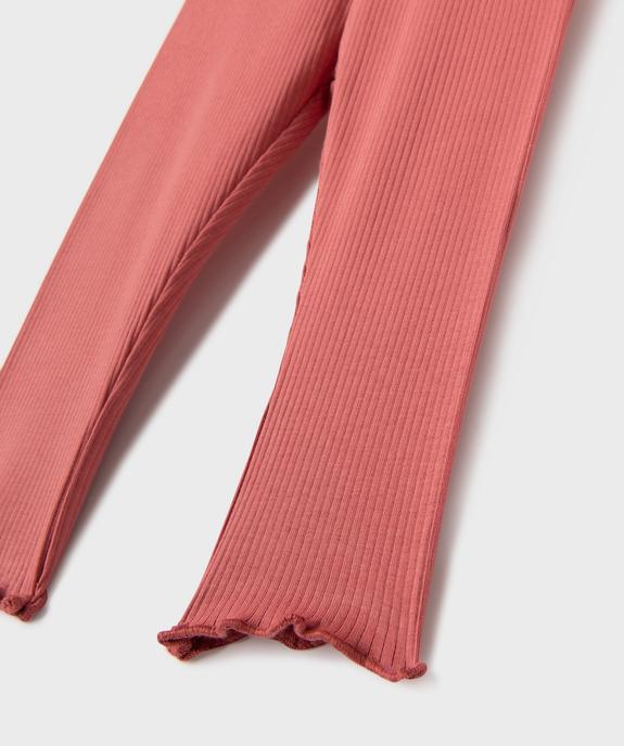 Legging en maille côtelée avec bas froncé bébé fille  vue2 - GEMO 4G BEBE - GEMO