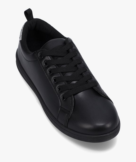 Tennis femme à lacets unies avec contrefort pailleté vue5 - FOLLOW ME - GEMO