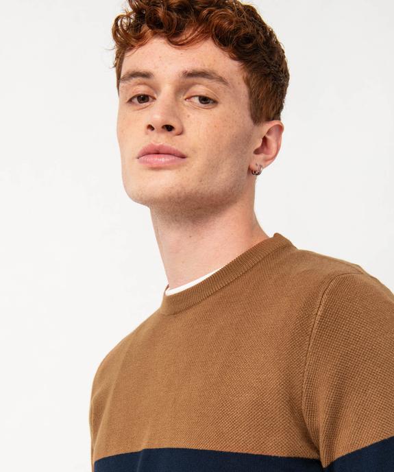 Pull en maille fine à col rond homme vue5 - GEMO 4G HOMME - GEMO