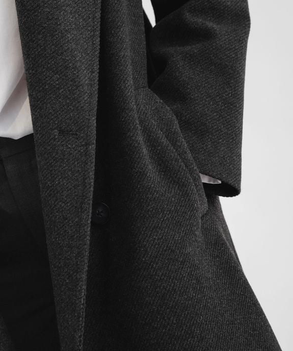Manteau long croisé à double boutonnage et col femme vue4 - GEMO(FEMME PAP) - GEMO