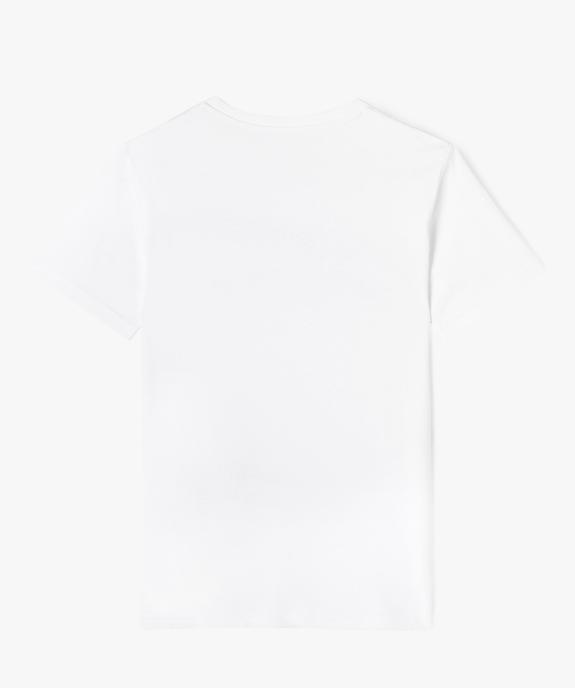 Tee-shirt manches courtes message garçon vue3 - GEMO (JUNIOR) - GEMO