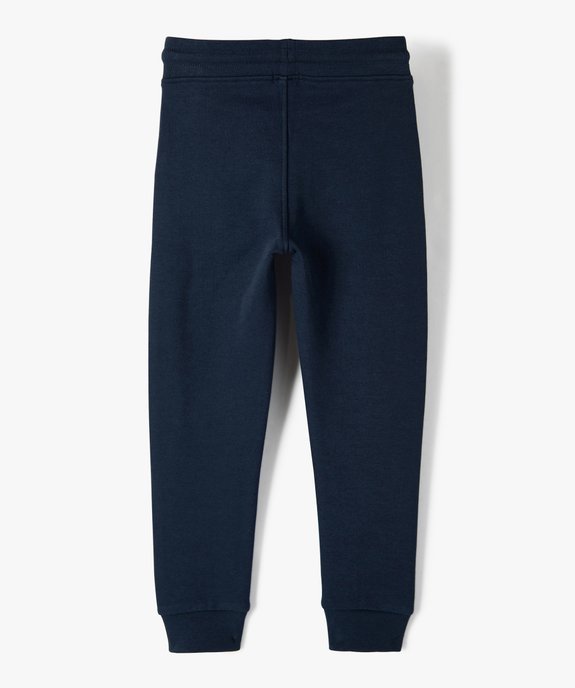 Pantalon de jogging avec intérieur molletonné garçon vue3 - GEMO (ENFANT) - GEMO
