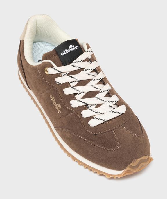Baskets dessus suédine avec patch métallisé au talon femme - Ellesse vue3 - ELLESSE - GEMO