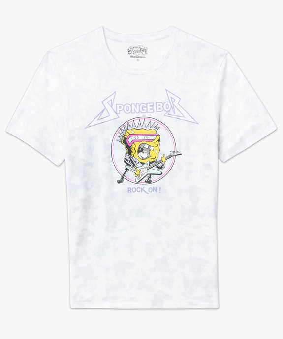 Tee-shirt manches courtes tie-and-dye imprimé homme - Bob l'éponge vue4 - BOB L EPONGE - GEMO