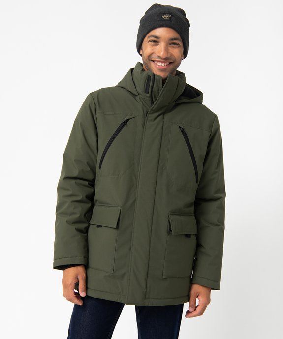 Parka homme multi-poches à capuche vue1 - GEMO (HOMME) - GEMO
