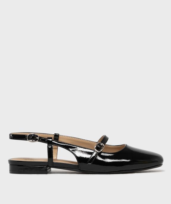 Ballerines vernies slingback à bout carré et brides femme - Follow Me vue1 - FOLLOW ME - GEMO