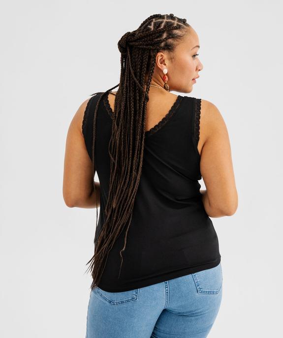 Débardeur en viscose avec double col V femme grande taille vue3 - GEMO 4G GT - GEMO