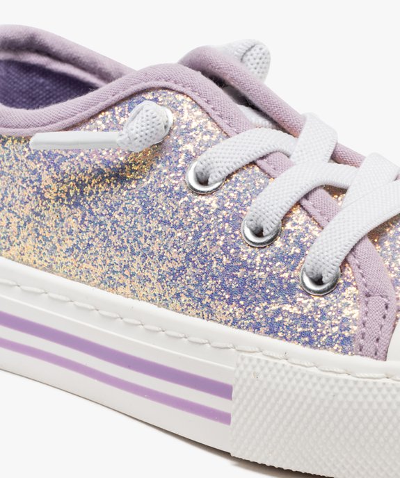 Baskets basses pailletées à lacets élastiques bébé fille vue6 - LOVELY WINGS - GEMO