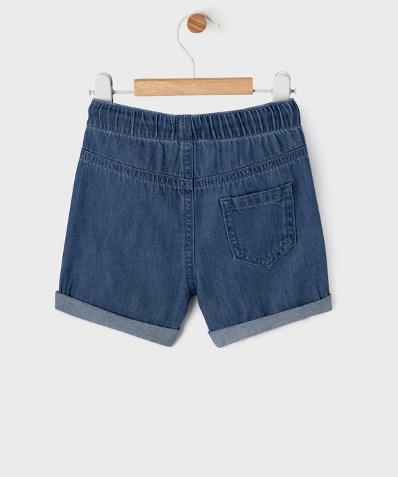 Bermuda en jean avec taille ajustable bébé garçon vue4 - GEMO(BEBE DEBT) - GEMO