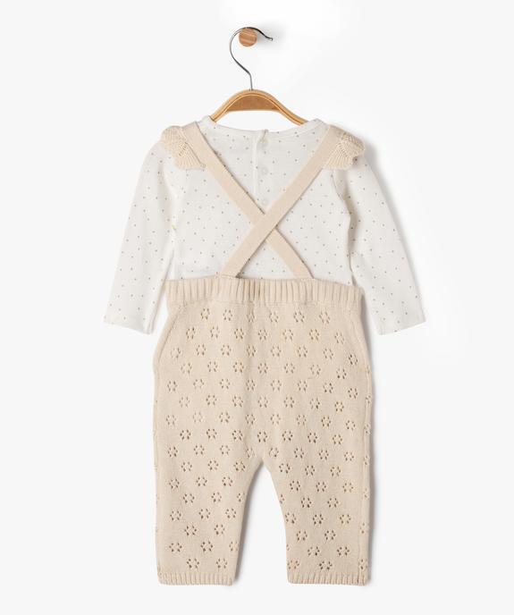 Ensemble de naissance 2 pièces salopette et body manches longues vue5 - GEMO 4G BEBE - GEMO