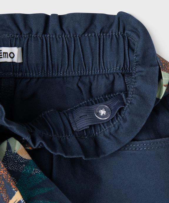 Short en coton taille haute avec ceinture à nouer fille vue6 - GEMO (ENFANT) - GEMO