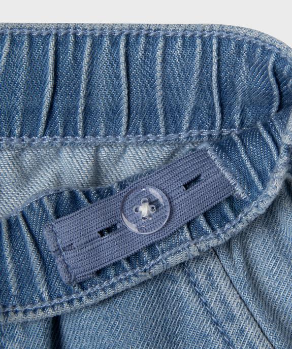 Bermuda en jean avec taille ajustable bébé garçon vue3 - GEMO(BEBE DEBT) - GEMO