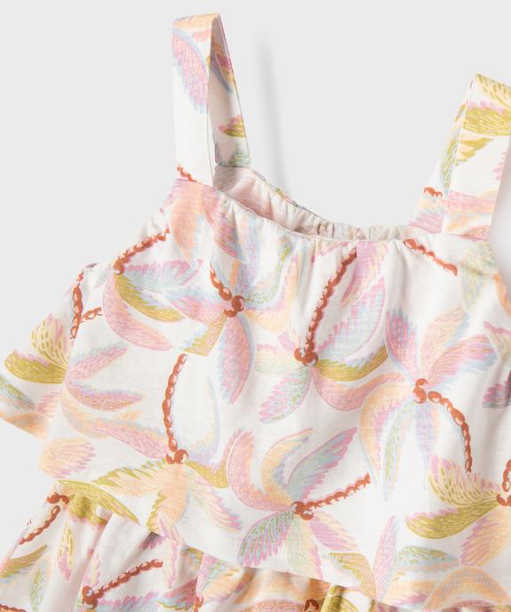 Robe courte à bretelles effet 2-en-1 fille vue3 - GEMO 4G FILLE - GEMO