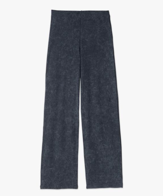 Pantalon large en maille côtelée à taille haute élastique femme vue4 - GEMO(FEMME PAP) - GEMO