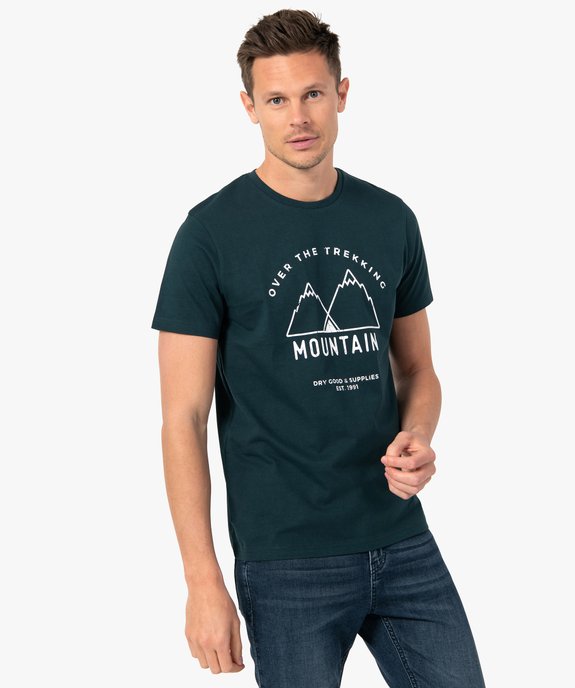 Tee-shirt homme à manches courtes et motif montagne vue2 - GEMO (HOMME) - GEMO