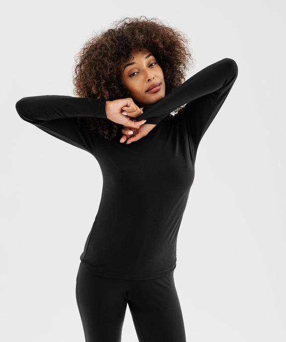 Tee-shirt chaud à manches longues et col rond femme vue2 - GEMO(HOMWR FEM) - GEMO