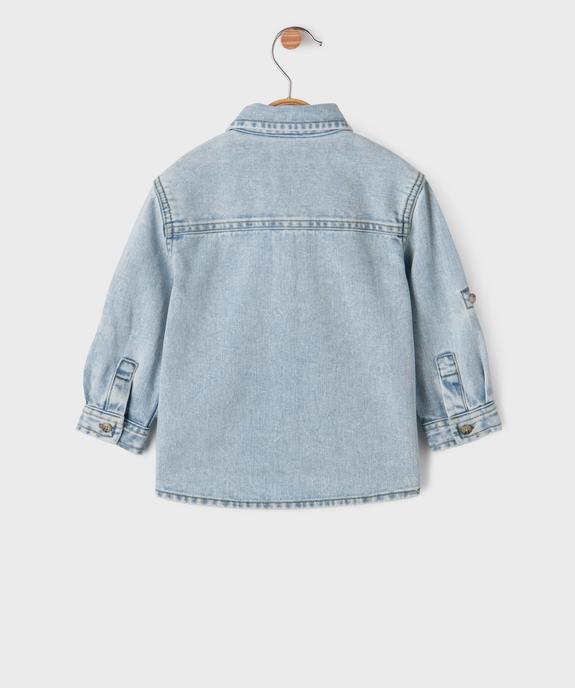Chemise en jean avec manches retroussables bébé garçon vue5 - GEMO 4G BEBE - GEMO