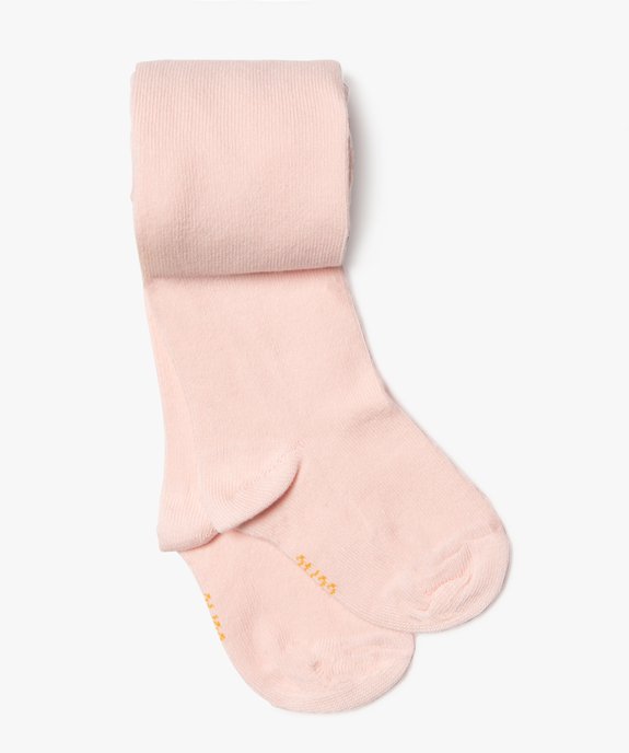 Collant uni bébé fille vue1 - GEMO 4G BEBE - GEMO