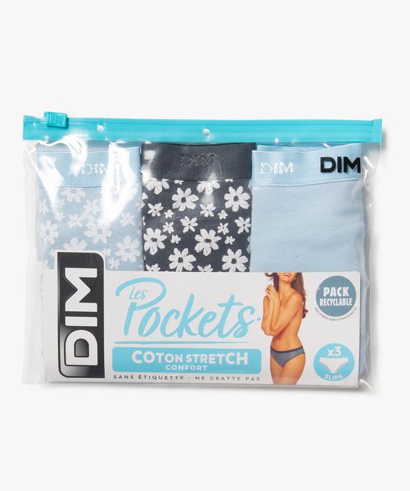 Culottes confort en coton stretch femme (lot de 3) - Les Pockets Dim vue4 - DIM - GEMO