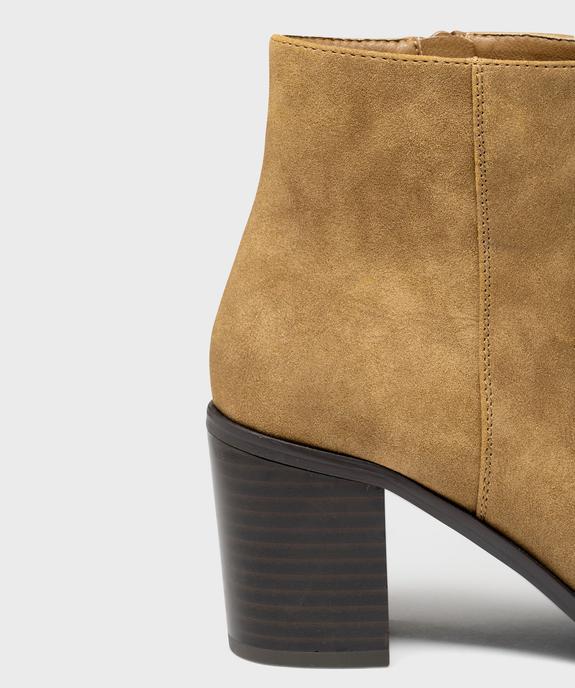 Bottines à bout carré et talon bloc femme - Follow Me vue7 - FOLLOW ME G4G - GEMO