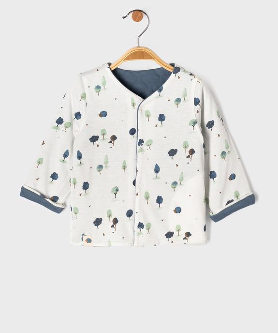 Gilet sweat réversible bébé garçon vue2 - GEMO 4G BEBE - GEMO