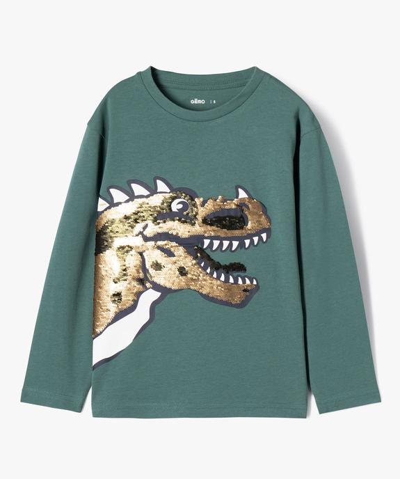 Tee-shirt manches longues sequins garçon vue3 - GEMO (ENFANT) - GEMO