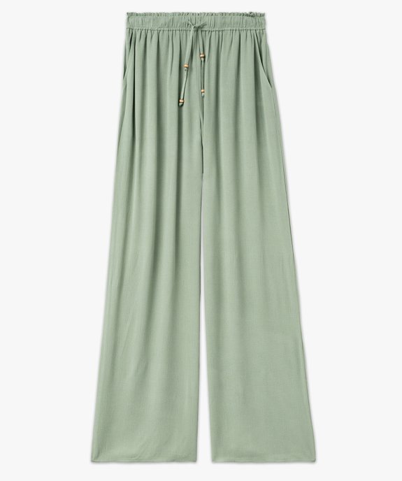 Pantalon fluide en viscose coupe large femme vue5 - GEMO 4G FEMME - GEMO