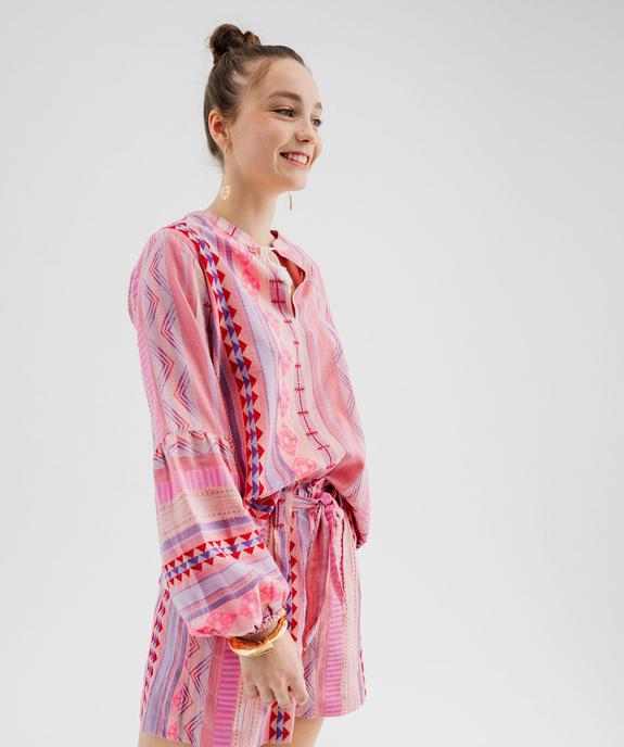 Blouse à manches longues bouffantes femme vue3 - GEMO(FEMME PAP) - GEMO