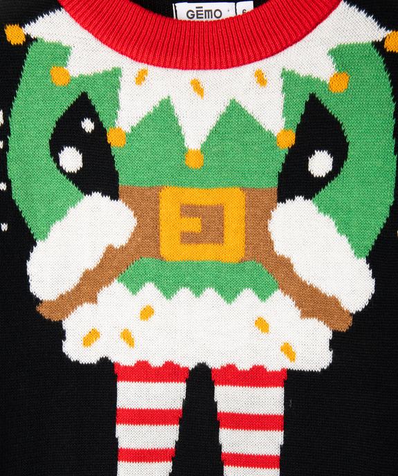 Pull de Noël avec motif lutin fille vue2 - GEMO (ENFANT) - GEMO