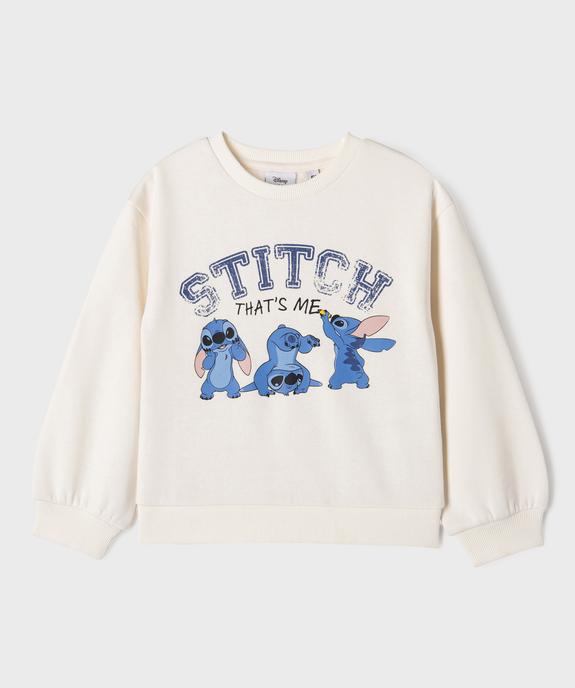 Sweat en molleton imprimé fille - Stitch vue2 - LILO & STITCH - GEMO