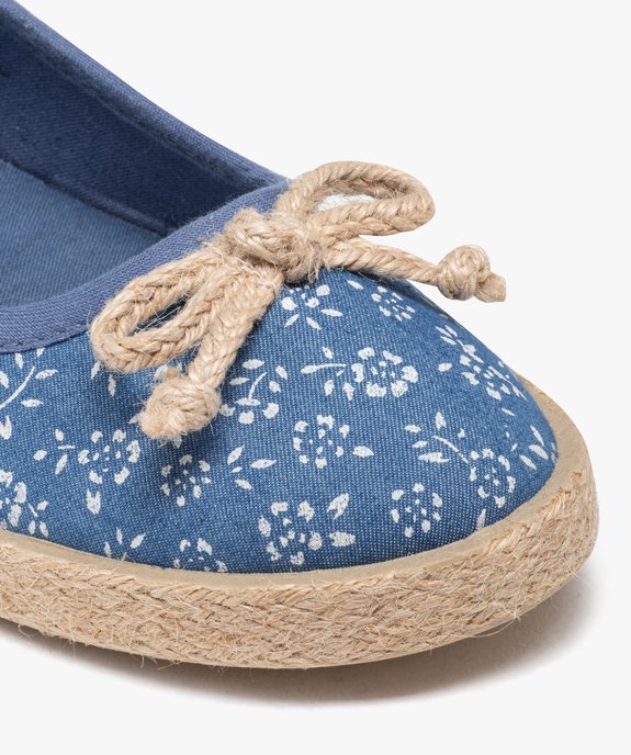 Ballerines femme en toile imprimée et semelle corde vue7 - GEMO (SPORTSWR) - GEMO
