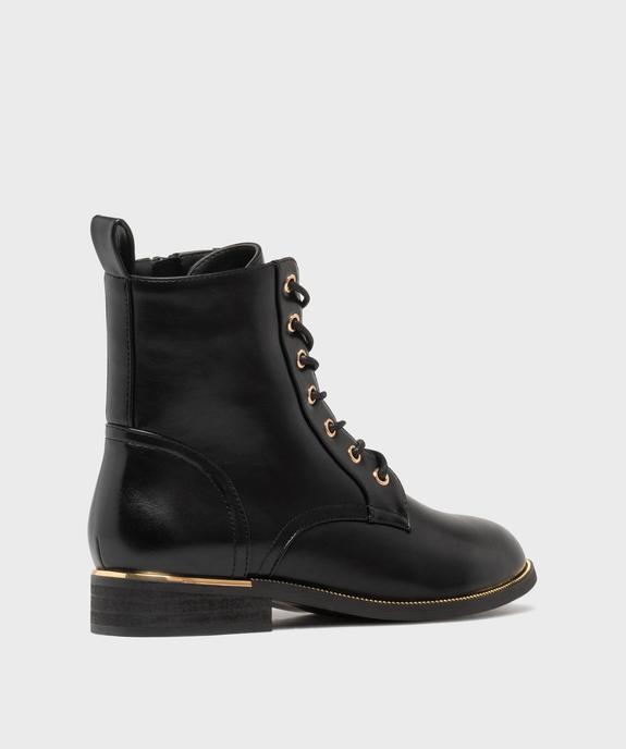 Boots plates à lacets et zip femme - VALENTINA BALDA Boots plates à lacets et zip femme vue5 - VALENTINA BALDA - GEMO