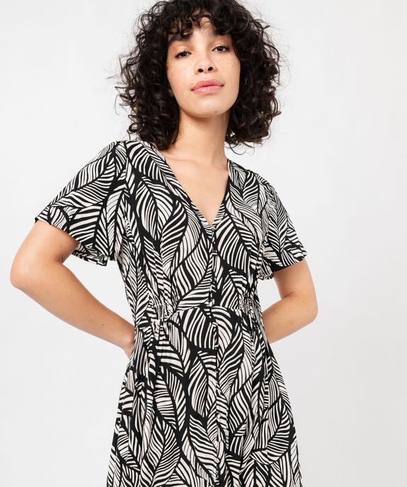 Robe imprimée à manches courtes bas ample femme vue2 - GEMO(FEMME PAP) - GEMO