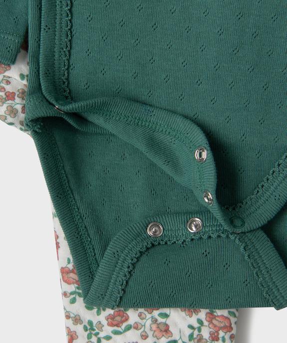 Ensemble 2 pièces bébé fille pyjama et body manches longues  vue3 - GEMO(BB COUCHE) - GEMO