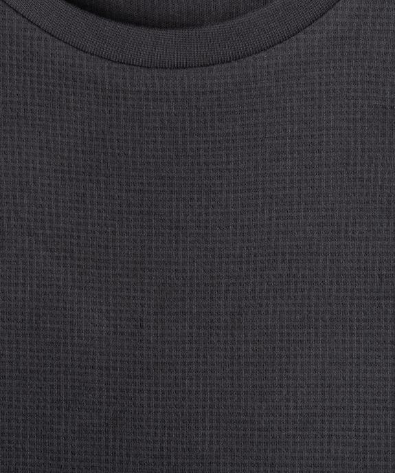 Tee-shirt manches courtes oversize en maille nid d'abeille garçon vue2 - GEMO 4G GARCON - GEMO